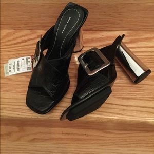 Zara Leather Mules 8